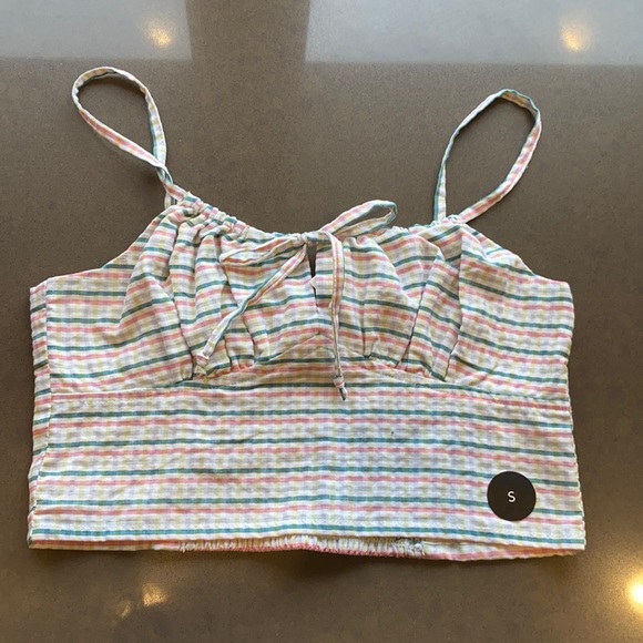 NWT Tilly’s plaid crop cottage-core tank top - Picture 4 of 7